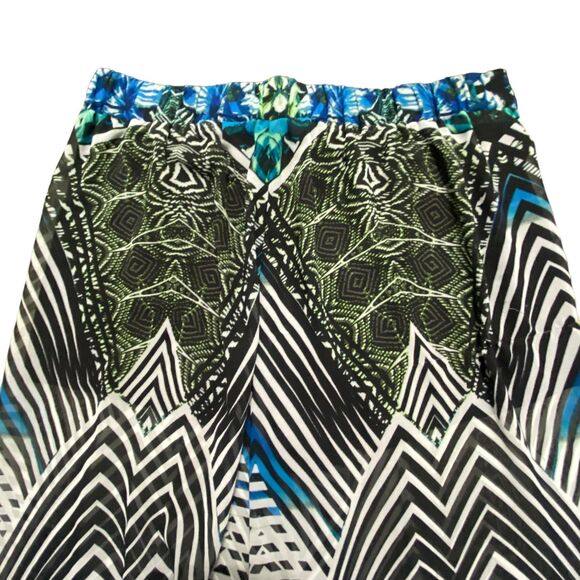 Bisou Bisou Tropical Floral Wide Leg Palazzo Loungewear Bohemian Pants Medium - Picture 9 of 13